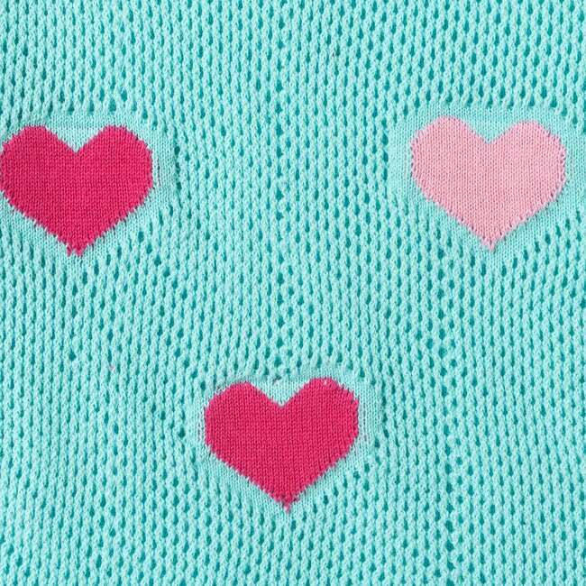 Girls Heart Crochet Set, Aqua Hearts - Mixed Apparel Set - 11