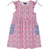 Girls Blocked Dress, Pink Cherry - Dresses - 1 - thumbnail