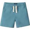 Boys Textured Linen Blend Shorts, Teal - Shorts - 1 - thumbnail