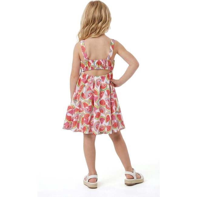 Girls All Jersey Dress, Watermelon & Rainbows - Dresses - 3