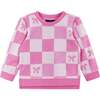 Infant Girls Terry Set, Checkered Bow - Mixed Apparel Set - 3 - thumbnail