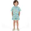 Boys Synthetic Viscose Matching Set, Aqua beach - Mixed Apparel Set - 2