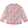 Infant Girls Cream Bomber, Floral Print - Jackets - 2