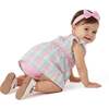 Infant Girls Plaid Dress Set, White Plaid - Dresses - 2 - thumbnail