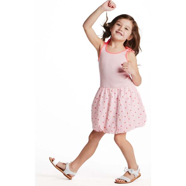 Girls Bubble Dress, Watermelon Rainbow Print - Dresses - 5