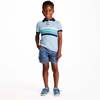Boys Sweater Knit Polo, Blue Stripe - Polo Shirts - 3