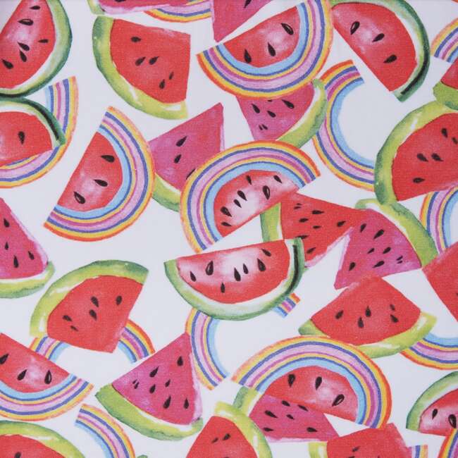 Girls All Jersey Dress, Watermelon & Rainbows - Dresses - 6