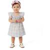 Infant Girls Plaid Dress Set, White Plaid - Dresses - 3 - thumbnail