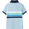 Boys Sweater Knit Polo, Blue Stripe - Polo Shirts - 4