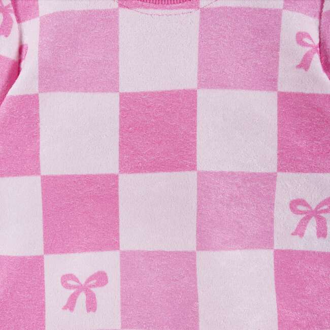 Infant Girls Terry Set, Checkered Bow - Mixed Apparel Set - 5