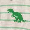 Boys Striped Waffle Polo Set, Oatmeal Dino - Polo Shirts - 4