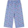 Infant Girls Knit Seersucker Top & Pant Set, Blue Floral - Mixed Apparel Set - 5 - thumbnail