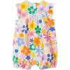 Infant Girls Floral Printed Romper, Retro Bloom - Rompers - 5