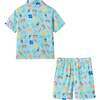 Boys Synthetic Viscose Matching Set, Aqua beach - Mixed Apparel Set - 5