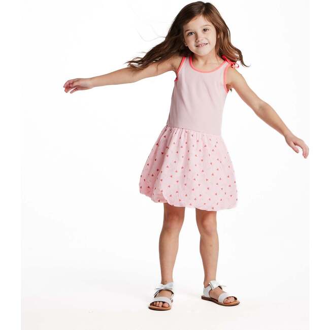 Girls Bubble Dress, Watermelon Rainbow Print - Dresses - 8