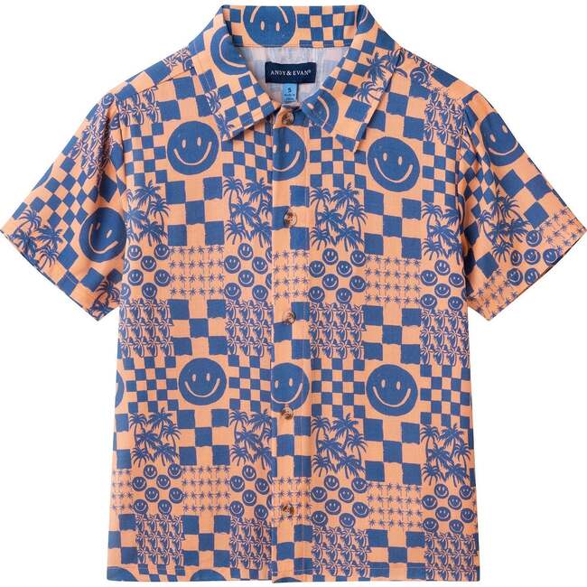 Boys Synthetic Viscose Matching Set, Geometric Smiley - Mixed Apparel Set - 5