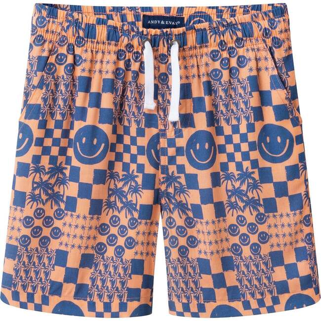 Boys Synthetic Viscose Matching Set, Geometric Smiley - Mixed Apparel Set - 6