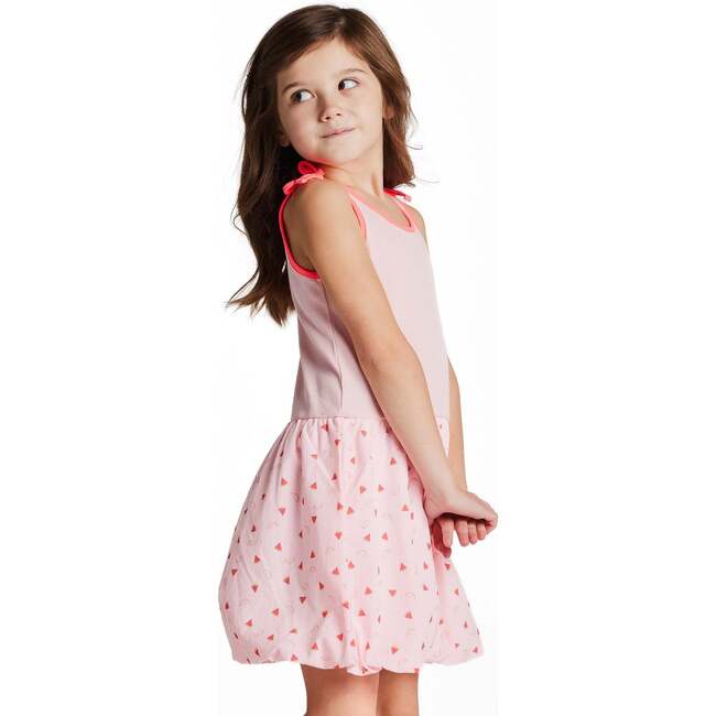Girls Bubble Dress, Watermelon Rainbow Print - Dresses - 9