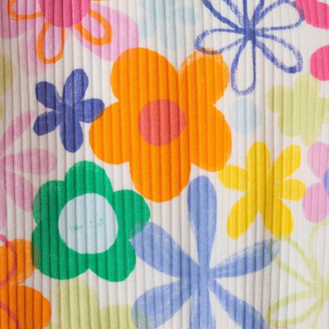 Infant Girls Floral Printed Romper, Retro Bloom - Rompers - 6