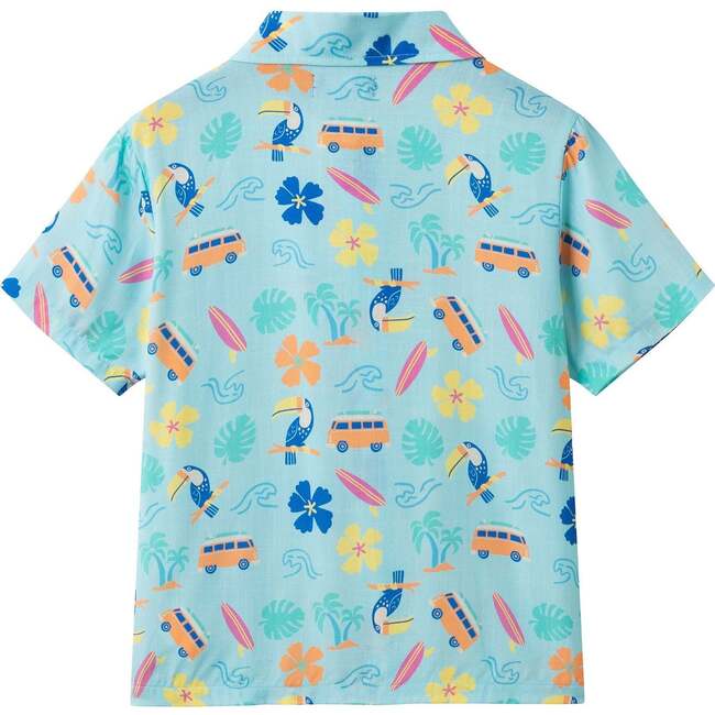 Boys Synthetic Viscose Matching Set, Aqua beach - Mixed Apparel Set - 8