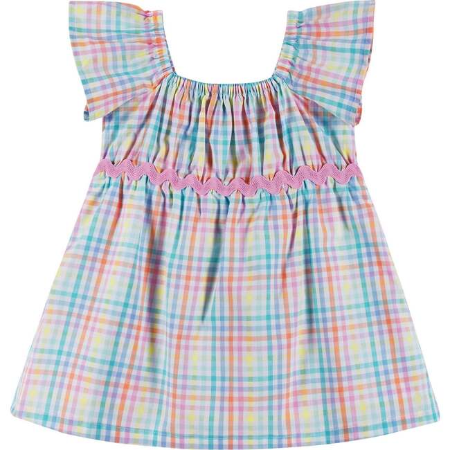 Infant Girls Plaid Dress Set, White Plaid - Dresses - 6