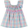 Infant Girls Plaid Dress Set, White Plaid - Dresses - 6 - thumbnail