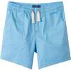 Boys Stretch Twill Shorts, Sky Blue - Shorts - 1 - thumbnail