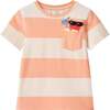 Boys Stripe Pocket Tee, Crab Graphic - T-Shirts - 1 - thumbnail