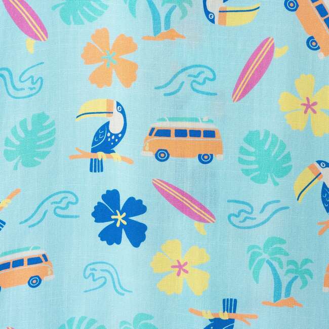 Boys Synthetic Viscose Matching Set, Aqua beach - Mixed Apparel Set - 10