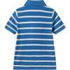 Boys Short Sleeve Polo Knit, Blue Stripe - Polo Shirts - 2