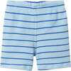 Boys Striped Waffle Polo Set, Blue Shark - Polo Shirts - 9