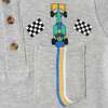 Boys Short Sleeve Polo, Race Car Graphic Pocket - Polo Shirts - 3