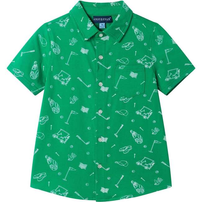 Boys Knit Buttondown, Gone Golfing