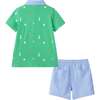 Boys Knit Polo & Short Set, Bunny Toss - Mixed Apparel Set - 2