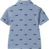 Boys Short Sleeve Cabana Set, Navy Stripe Shark - Mixed Apparel Set - 6