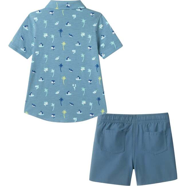 Boys Knit Buttondown Set, Tropical Vibes