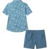Boys Knit Buttondown Set, Tropical Vibes - Button Downs - 2 - thumbnail