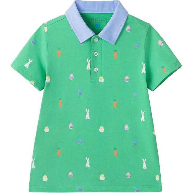 Boys Knit Polo & Short Set, Bunny Toss - Mixed Apparel Set - 3
