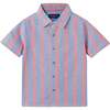 Boys Orange Striped Airy Oxford Set, Orange Stripe - Mixed Apparel Set - 4