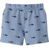 Boys Short Sleeve Cabana Set, Navy Stripe Shark - Mixed Apparel Set - 8
