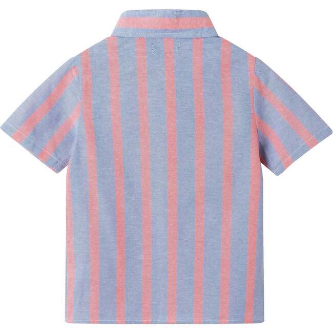 Boys Orange Striped Airy Oxford Set, Orange Stripe - Mixed Apparel Set - 6