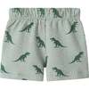 Boys Short Sleeve Cabana Set, Green Stripe Dino - Mixed Apparel Set - 8