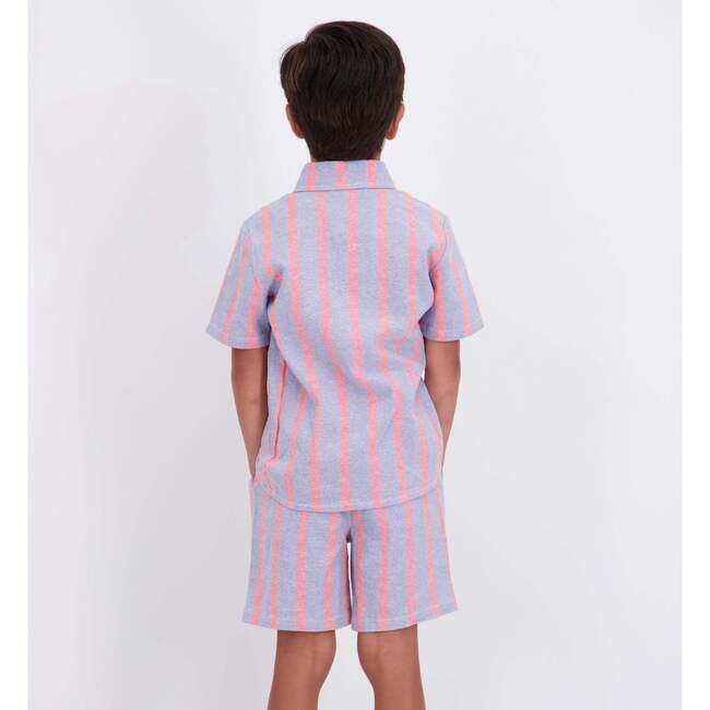 Boys Orange Striped Airy Oxford Set, Orange Stripe - Mixed Apparel Set - 9