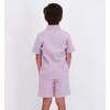 Boys Orange Striped Airy Oxford Set, Orange Stripe - Mixed Apparel Set - 9