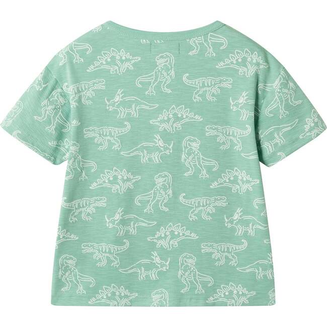 Boys Printed Henley Set, Green Dino - Mixed Apparel Set - 6