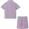 Boys Orange Striped Airy Oxford Set, Orange Stripe - Mixed Apparel Set - 10