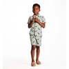 Boys Short Sleeve Cabana Set, Green Stripe Dino - Mixed Apparel Set - 10