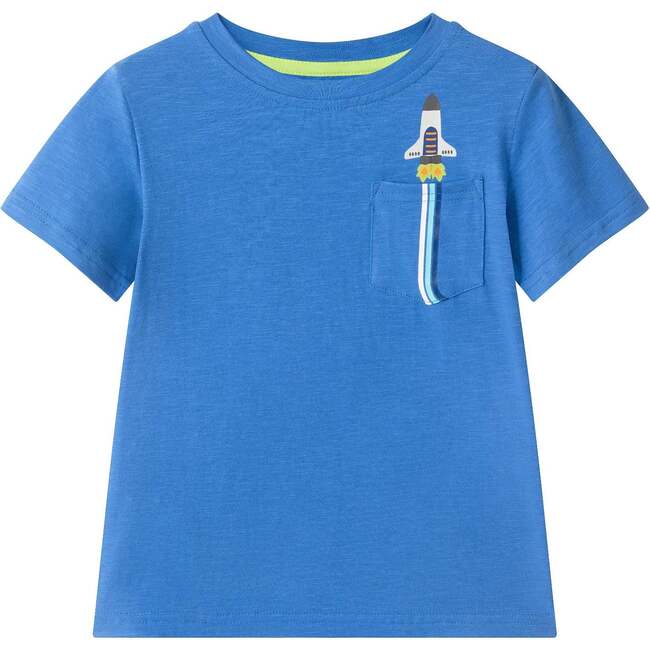 Boys Graphic Pocket Tee, Space Rocket