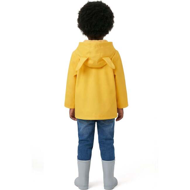 Boys Dog Applique Raincoat, Yellow - Raincoats - 3