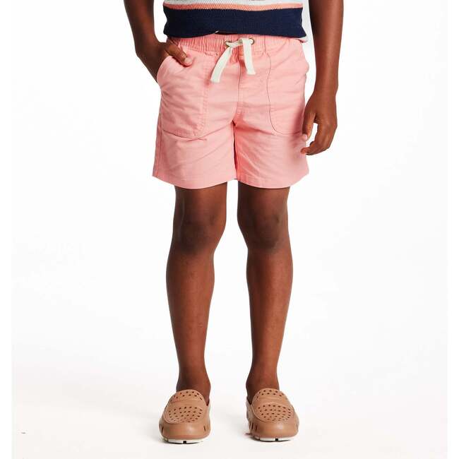 Boys Coral Twill Shorts, Coral Twill